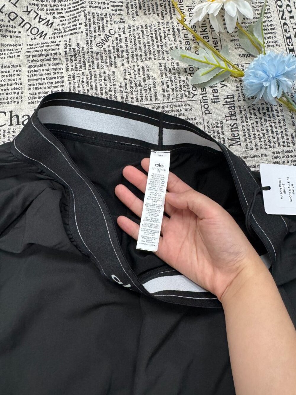 NWT🖤Alo Yoga Match Point Short Black Athletic Activewear - Picture 3 of 7